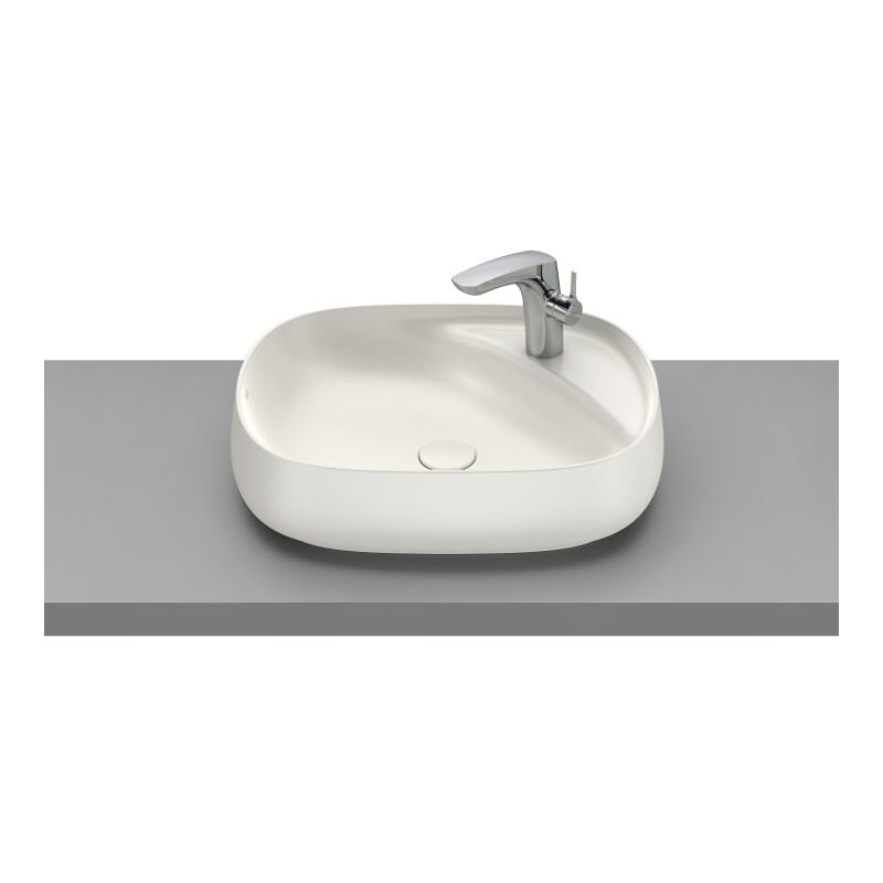 

Lavabo Beyond 585 de FINECERAMIC® de sobre encimera en acabado beige - Roca