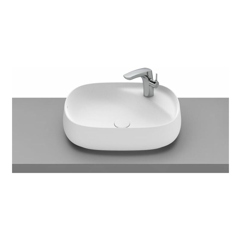 

Lavabo Beyond 585 de FINECERAMIC® de sobre encimera en acabado blanco mate - Roca