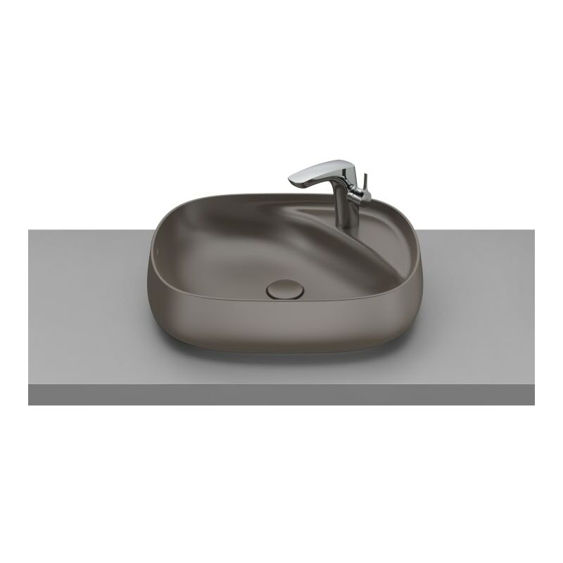 

Lavabo Beyond 585 de FINECERAMIC® de sobre encimera en acabado café - Roca