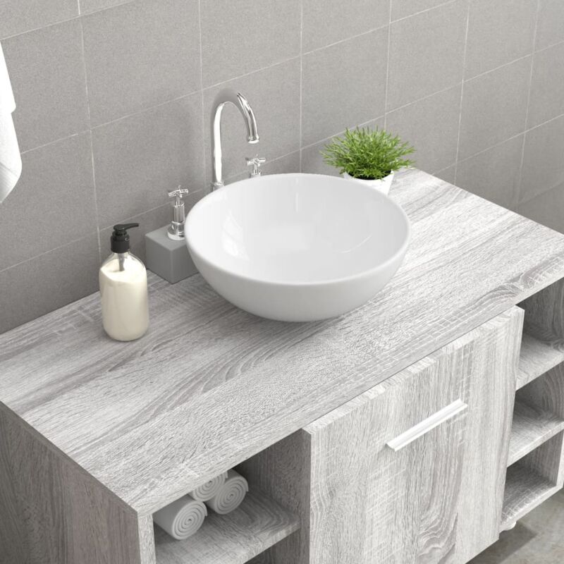 Lavabo blanc 28x28x10 cm céramique Vidaxl