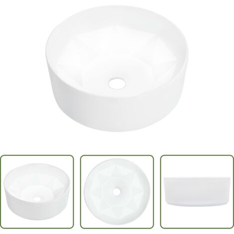 Lavabo blanco -  Lavabo 36x14 cm cerámica blanco