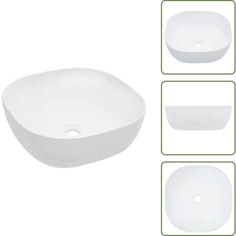 Lavabo blanco - vidaXL Lavabo 42,5x42,5x14,5 cm cerámica blanco - Decoración baño