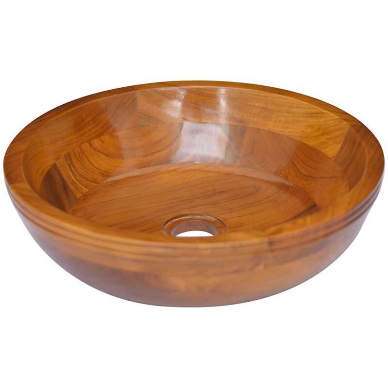 Vidaxl - Lavabo Bois de teck massif Φ40x10 cm