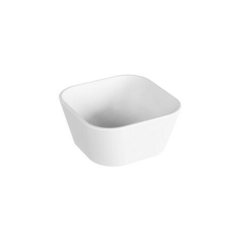 Lavabo Build appoggio salvaspazio 30x30 in ceramica bianco lucido