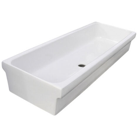 Lavabo canal cerámico 90x45x20 cm