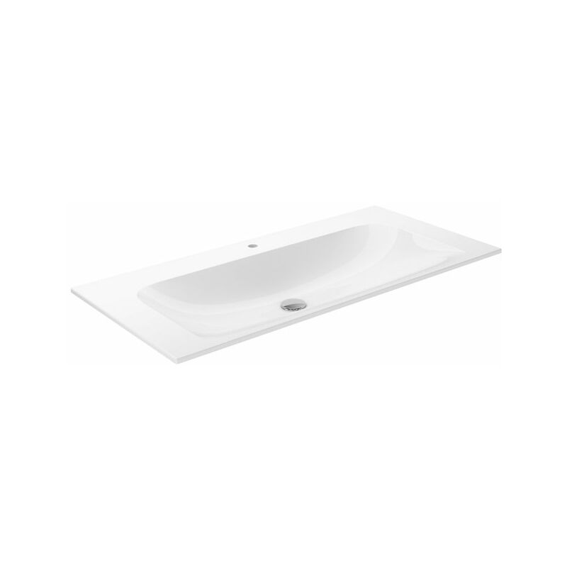 

Lavabo cerámico Keuco X-Line 1 agujero para grifo, sin rebosadero, 1005 x 493 mm - 33170311001