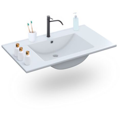 Lavabo Cerámico Volga Blanco 80x45