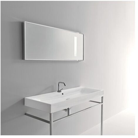 Lavabo Ceramique CENTO A Poser Ou A Suspendre 120-45 Cm 2 Trous - CRISTINA ONDYNA WCE12002