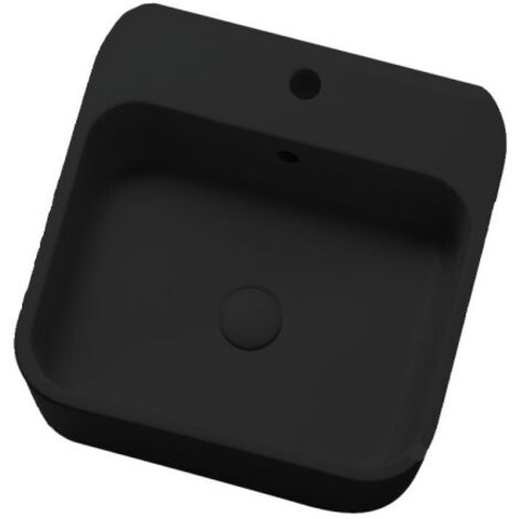 Lavabo Ceramique Cosa A Poser Ou A Suspendre Monotrou Blackmat - CRISTINA ONDYNA COSA484813