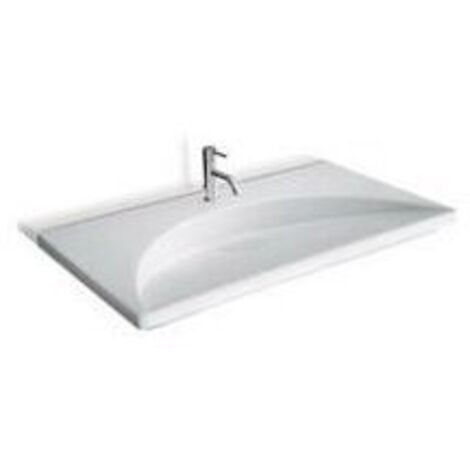 LAVABO CERAMIQUE FLAT L.96xP51-15 CM BLANC BRILLANT - CRISTINA ONDYNA WFL9609
