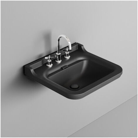 Lavabo céramique perçage 1 trou 600mm noir mat WALDORF - CRISTINA ONDYNA WD604513
