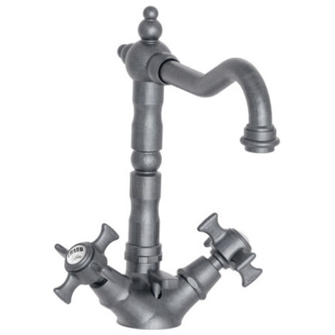 LAVABO CHAMBORD BEC POTENCE MOBILE METAL BROSSE +Vidage - CRISTINA ONDYNA CH11177