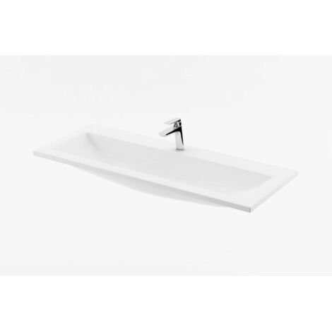 Lavabo Clear 1000 blanco con agujeros