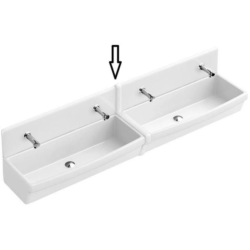 Villeroy&boch - Couvre joint pour lavabo - Largeur: 230 mm - Hauteur: 45 mm - Blanc brillant