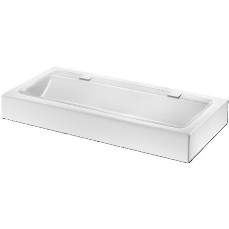 Lavabo Collectif Suspendu DELABIE Mineralcast Sans Trou de Robinetterie Blanc - 454120