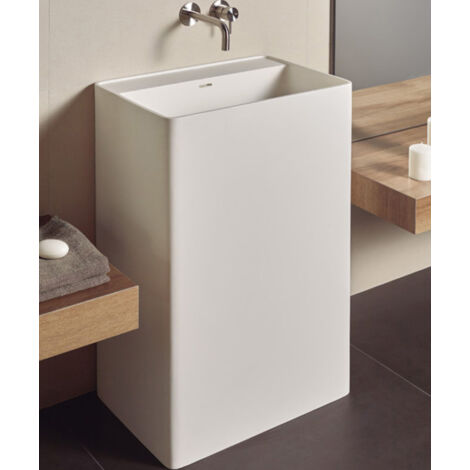 Lavabo colonne moderne Cabanes - Blanc