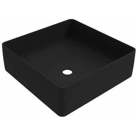 Lavabo colore nero opaco da 416x416 mm con installazione da appoggio Ercos Musa BLCERNMUSA0011  Nero opaco