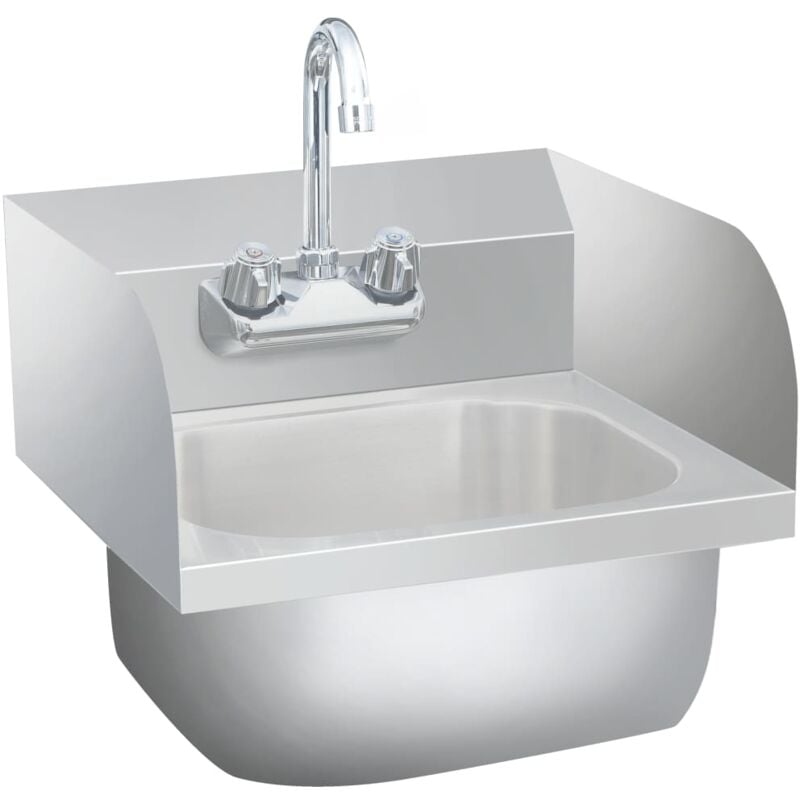 Lavabo commercial de lavage des mains avec robinet Inox