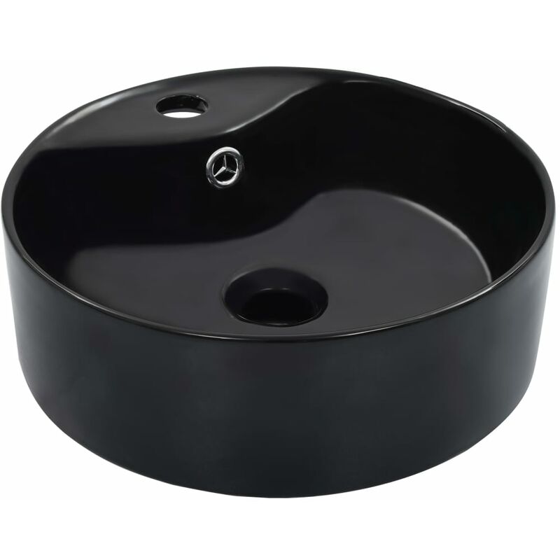 

Lavabo con rebosadero 36x13 cm ceramica negro