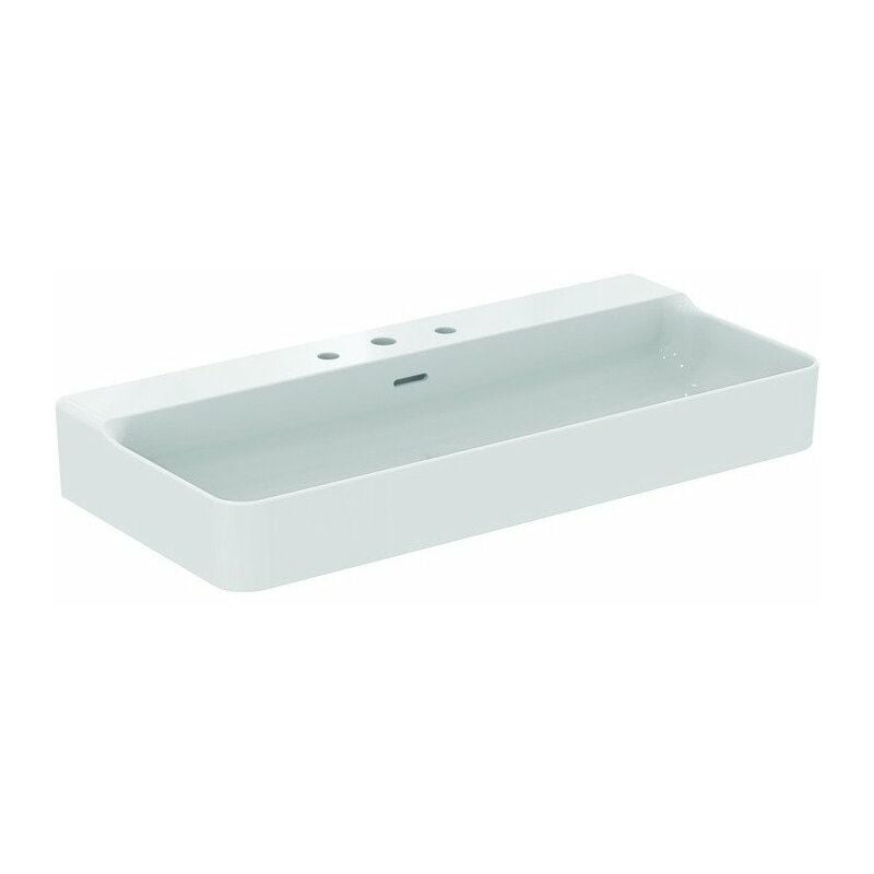 

Lavabo CONCA 1000x450x165mm blanco 3 orificios para grifería, con rebosadero IDEAL STANDARD