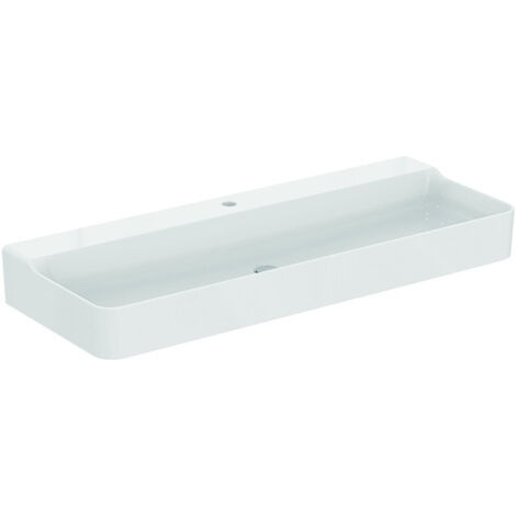 Lavabo CONCA 1200x450x165mm blanc avec trou robinet IdealPlus 1, sans trop-plein IDEAL STANDARD