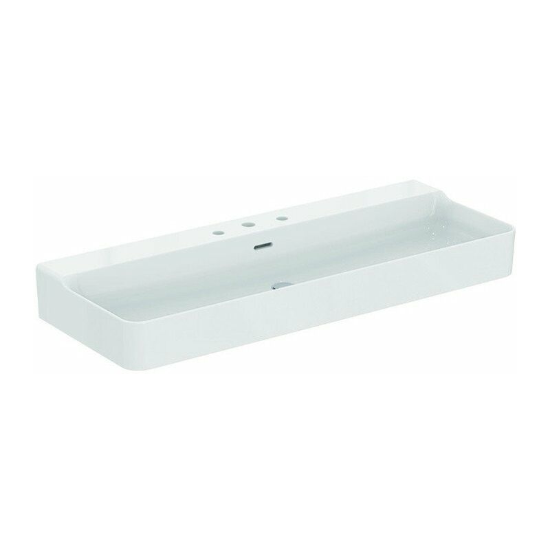 

Lavabo CONCA 1200x450x165mm, lijado blanco 3 orificios para grifería, con rebosadero IDEAL STANDARD
