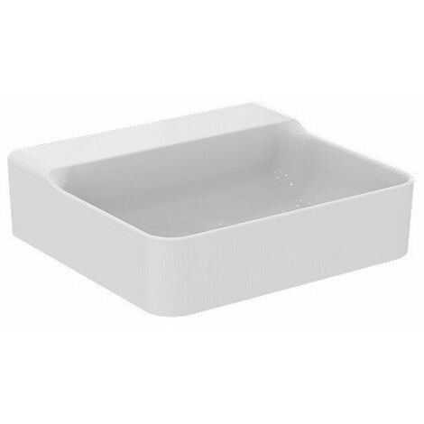 Lavabo CONCA 500x450x165mm, bianco sabbiato, senza foro rubinetto, senza troppopieno IDEAL STANDARD
