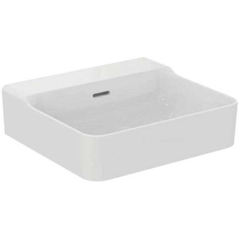 Lavabo CONCA 500x450x165mm bianco senza foro rubinetto, con troppopieno IDEAL STANDARD
