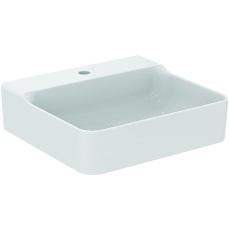 Lavabo CONCA 500x450x165mm blanc 1 trou pour robinet, sans trop-plein IDEAL STANDARD