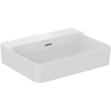 Lavabo CONCA 600x450x165mm bianco senza foro rubinetto, con troppopieno IDEAL STANDARD