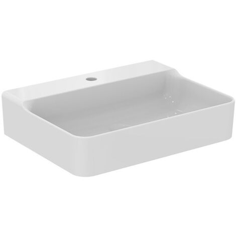 Lavabo CONCA 600x450x165mm blanc avec trou pour robinet IdealPlus 1, sans trop-plein IDEAL STANDARD