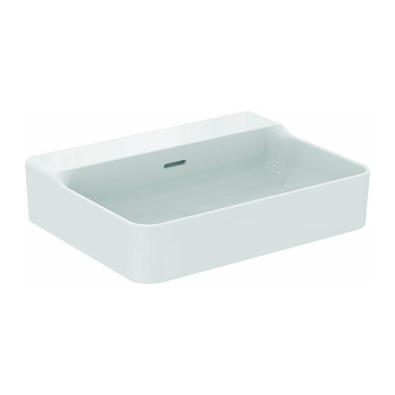 

Lavabo CONCA 600x450x165mm, blanco lijado sin orificio para grifería, con rebosadero IDEAL STANDARD