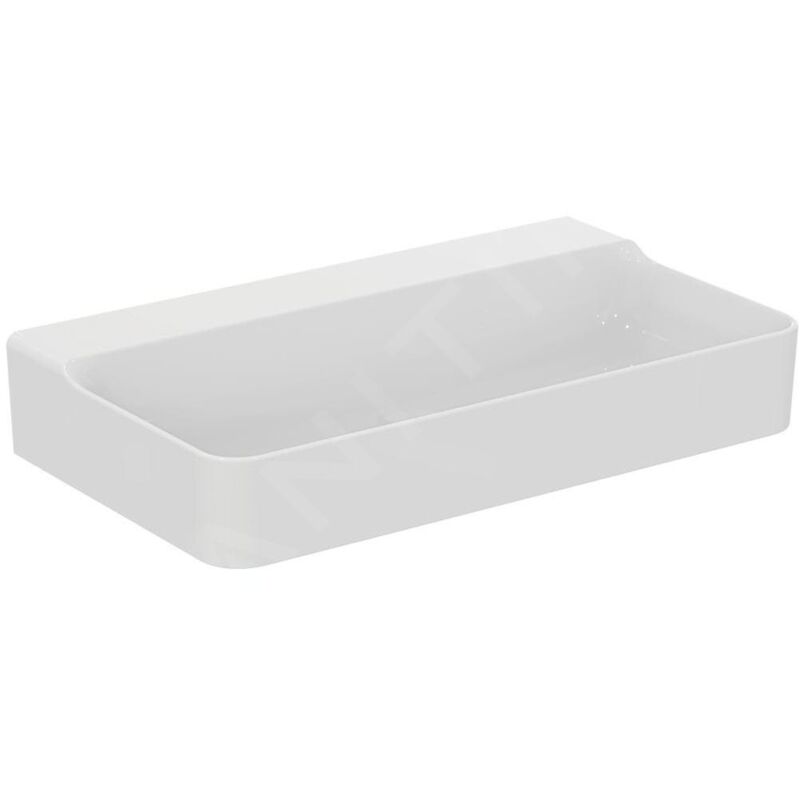 Ideal Standard Conca Ceram - Lavabo 800x450 mm, sans trop-plein, sans trou pour robinet, blanc T379701
