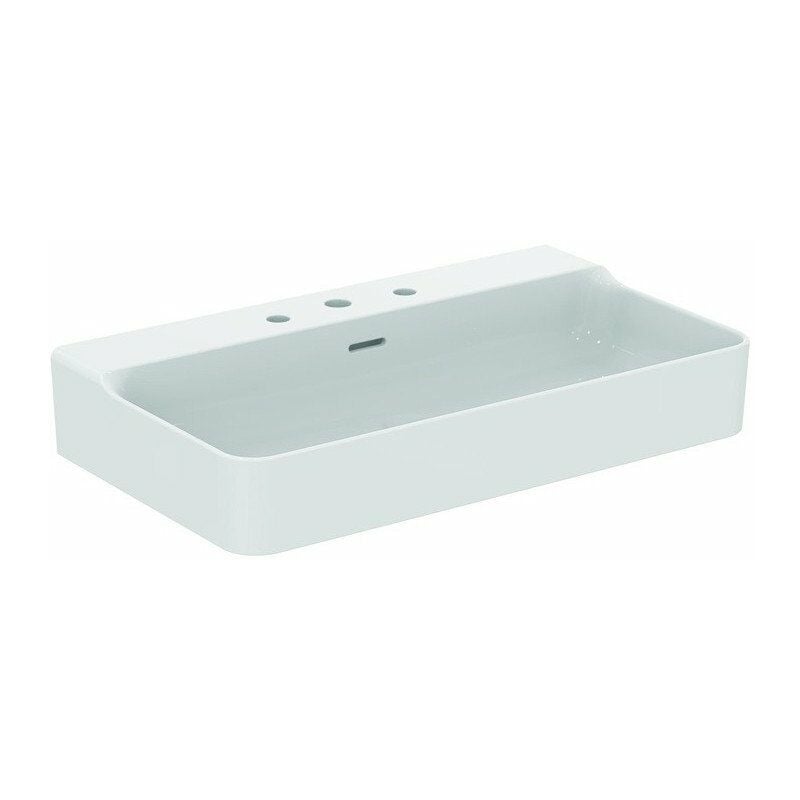 

Lavabo CONCA 800x450x165mm, lijado blanco 3 orificios para grifería, con rebosadero IDEAL STANDARD