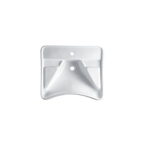 Lavabo Confort sospeso ergonomico 57x66 in ceramica bianco lucido