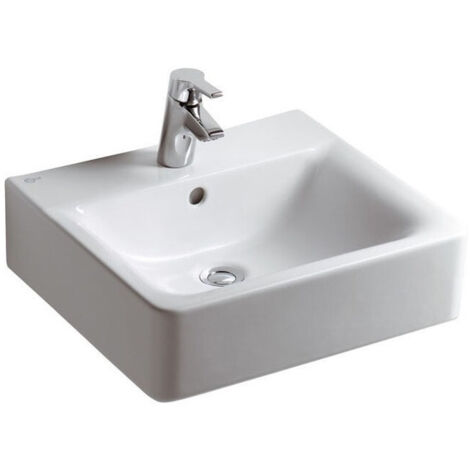 Lavabo CONNECT CUBE avec trop-plein 500 mm blanc IDEAL STANDARD