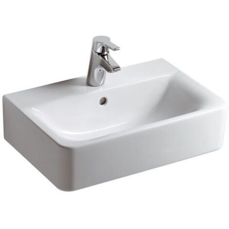 Lavabo CONNECT CUBE avec trop-plein 550 mm, blanc compact IDEAL STANDARD