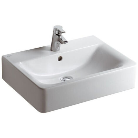 Lavabo CONNECT CUBE avec trop-plein 600 mm blanc IDEAL STANDARD