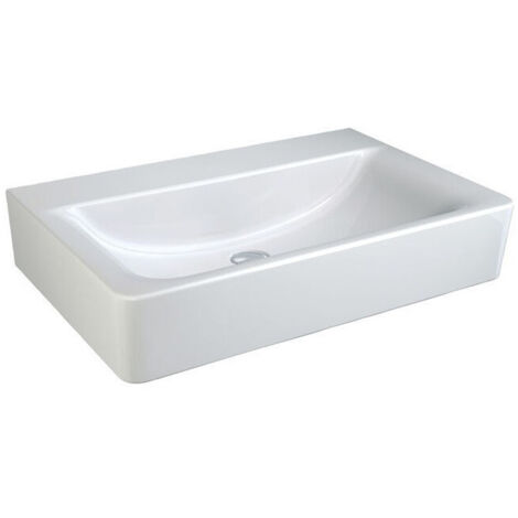 Lavabo CONNECT CUBE sans trou pour robinetterie et trop-plein 650 mm blanc IDEAL STANDARD
