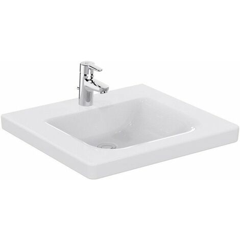 Lavabo CONNECT FREEDOM accessibile ai disabili, senza troppopieno 800 x 555 x 165 mm bianco IDEAL STANDARD