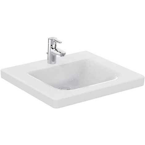 Lavabo CONNECT FREEDOM accessible en fauteuil roulant, sans trop-plein 800 x 555 x 165 mm blanc IDEAL STANDARD