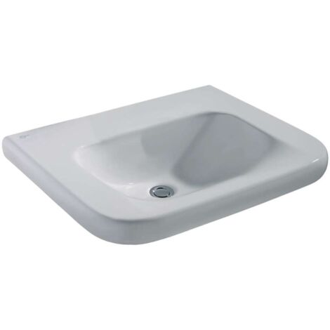 Lavabo CONTOUR 21 accessibile ai disabili, 600 x 555 x 175 mm senza foro rubinetto e troppopieno bianco IDEAL STANDARD