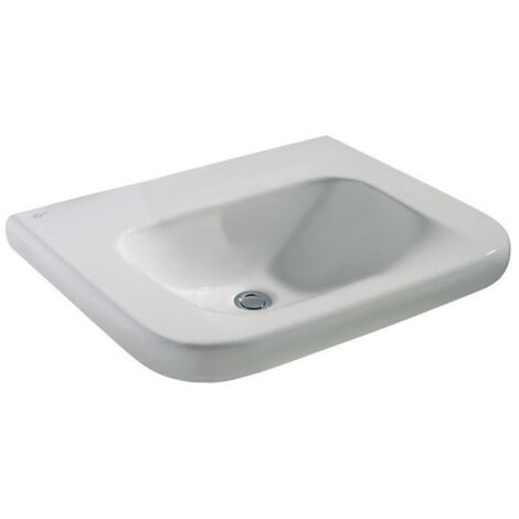Lavabo CONTOUR 21 accessible en fauteuil roulant, 600 x 555 x 175 mm sans trou pour robinet et trop-plein blanc IDEAL STANDARD