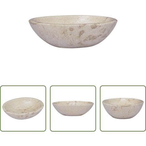 Lavabo crema -  Lavandino Crema 53x40x15 cm in Marmo