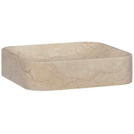 Lavabo crema mármol 40x40x10 cm
