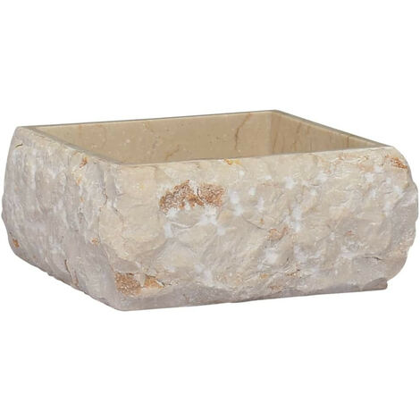 Lavabo Crème 30x30x13 cm Marbre