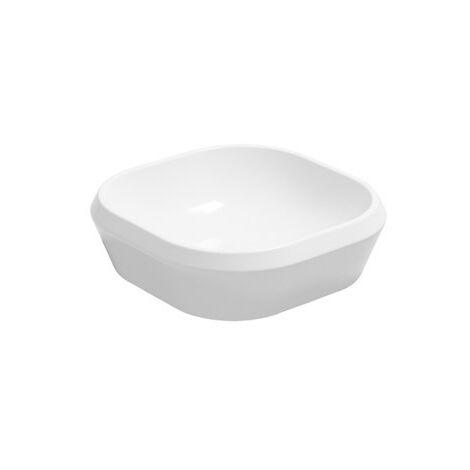 Lavabo Cruise appoggio 45x45 quadro in ceramica bianco lucido di