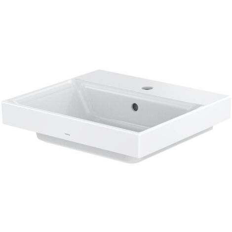 Lavabo CS avec trou pour robinetterie et trop-plein blanc 167 x 500 x 450 mm, carré TOTO