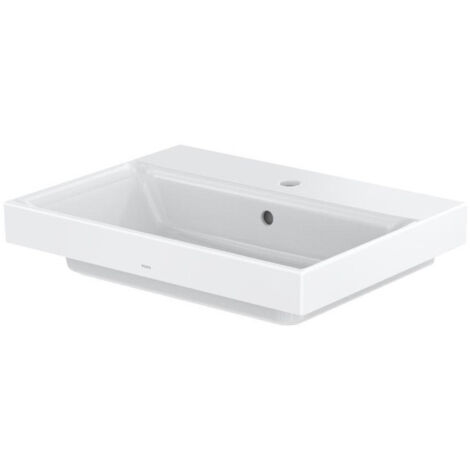 Lavabo CS avec trou pour robinetterie et trop-plein blanc 167 x 600 x 450 mm, carré TOTO