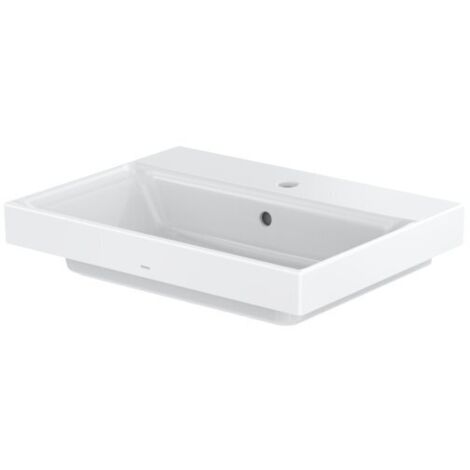 Lavabo CS con foro rubinetto e troppopieno bianco 167 x 600 x 450 mm, quadrato TOTO